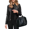 black leather jacket