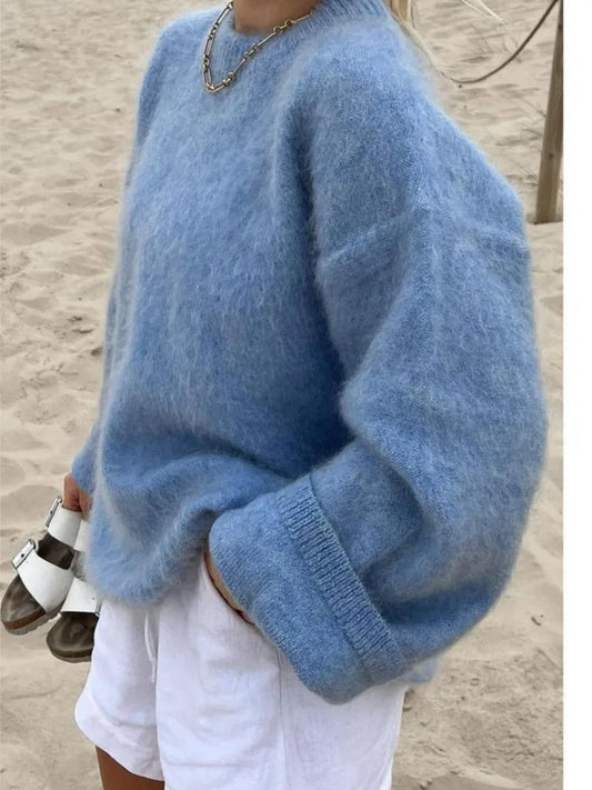 blue sweater