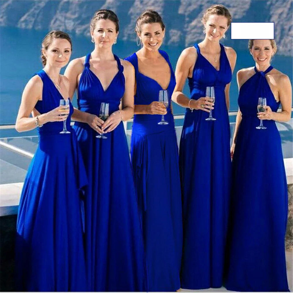 Deslumbra | Vestido maxi bohemio convertible multiusos para mujer 