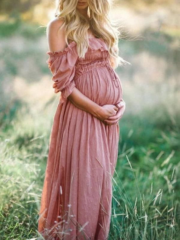 Out-Shine | Boho Chic: Maternity Fashion Boot Neck Ranking Dress