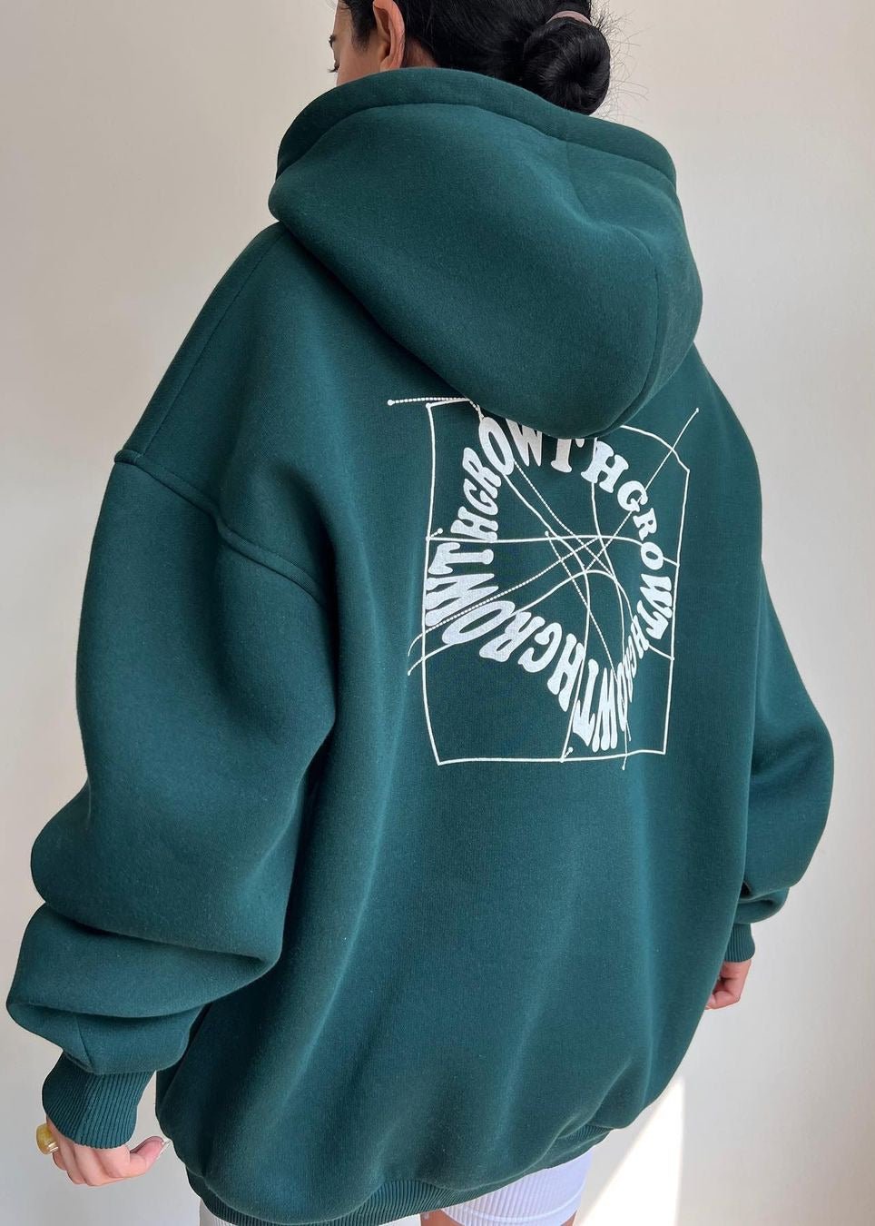 Out-Shine | Logo Hoodie Oversized Long Sleeve Comfort
