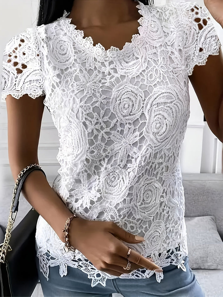 Out-Shine | Short - Sleeved Lace Top