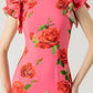 Out-Shine | Chic High Neck Bell Sleeve Dress