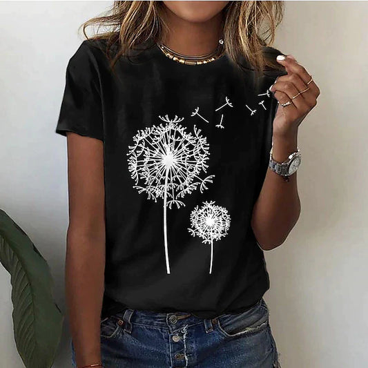 Out-Shine | Black dandelion shirt