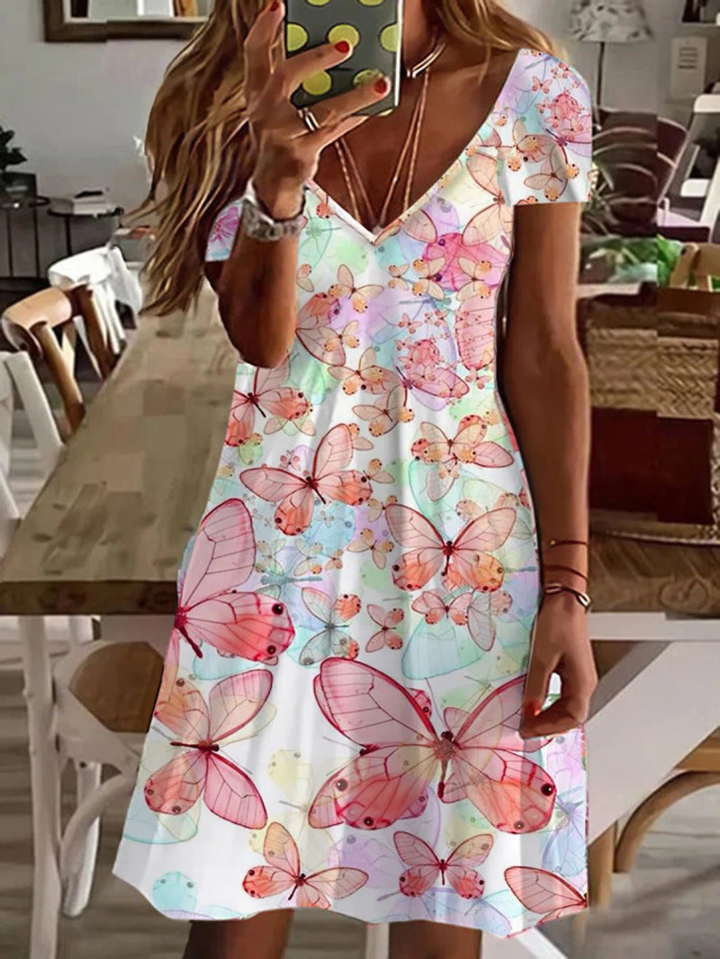 Deslumbra | Vestido estampado de moda con diseño colorido