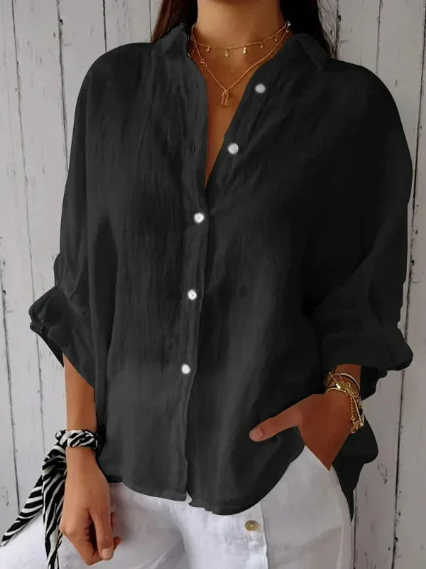Out-Shine | Women's Plain Linen Blouse