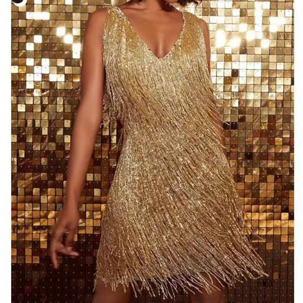 Out-Shine | Sparkling Tassel Dress, Party Dress For Women