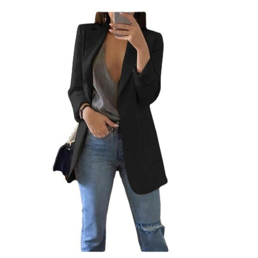 Out-Shine | Leisure Lapel Slim-Fit Cardigan Suit with Elegant Temperament