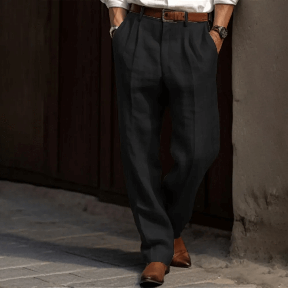 Out-Shine | Beautiful retro linen pants in wide cut style
