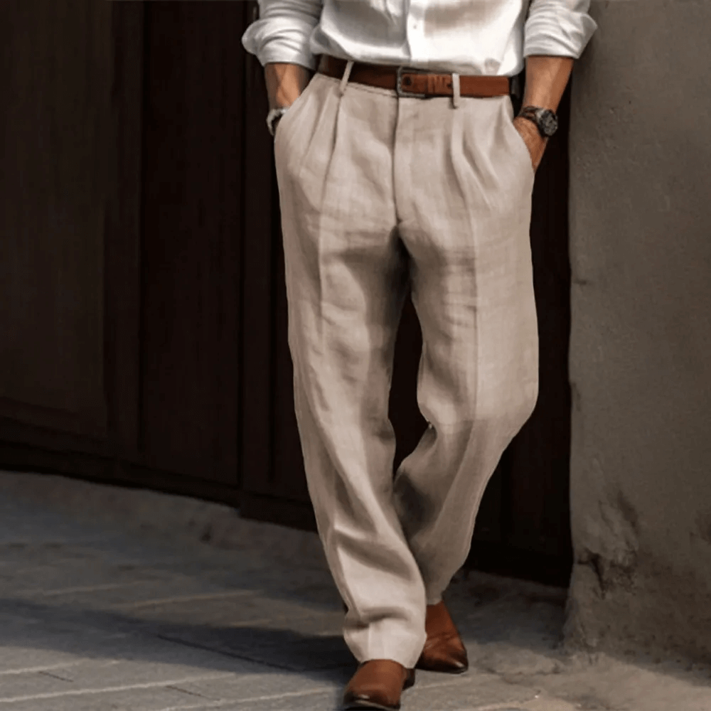 Out-Shine | Beautiful retro linen pants in wide cut style
