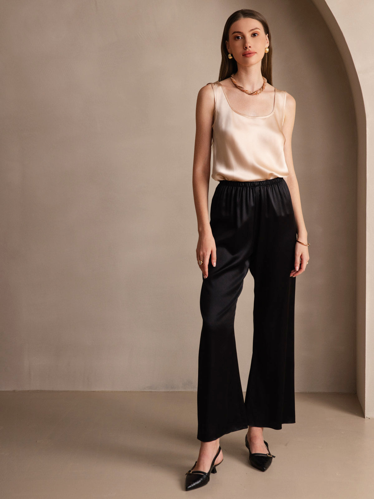 Out-Shine | Silk Scoop-Neck Tank Top