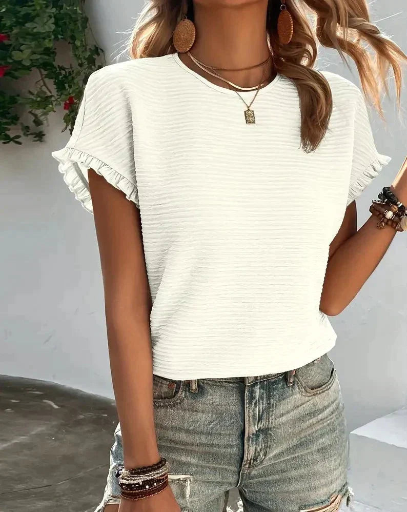 Out-Shine | Women's Ruffled Sleeve Shirts Chic