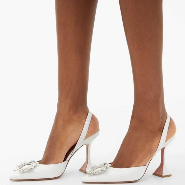 Out-Shine | Pointed Toe Crystal Pumps Heels