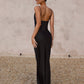 Out-Shine | Black Satin Dress For Occasions Day And Evening