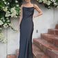 Out-Shine | Black Satin Dress For Occasions Day And Evening