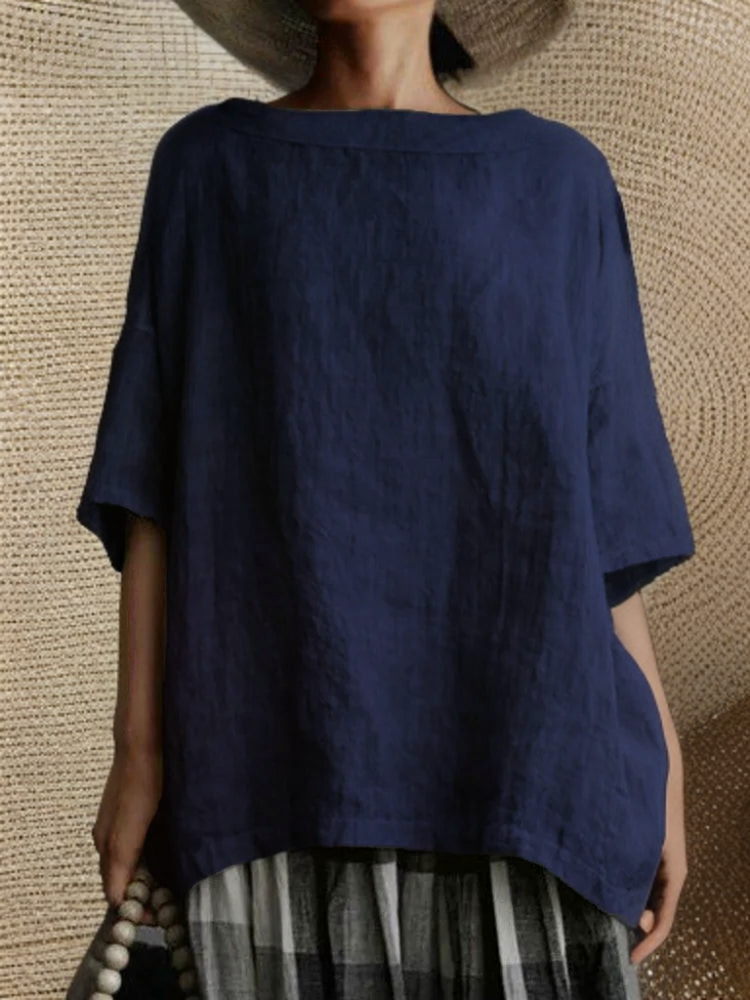 Out-Shine | Vintage Oversized Boat Neck Tunic