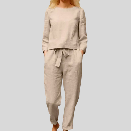 Out-Shine | Monochromatic Linen Two-Piece Set