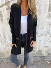 Out-Shine | Women's Long Zipped Cardigan Zipped Pockets