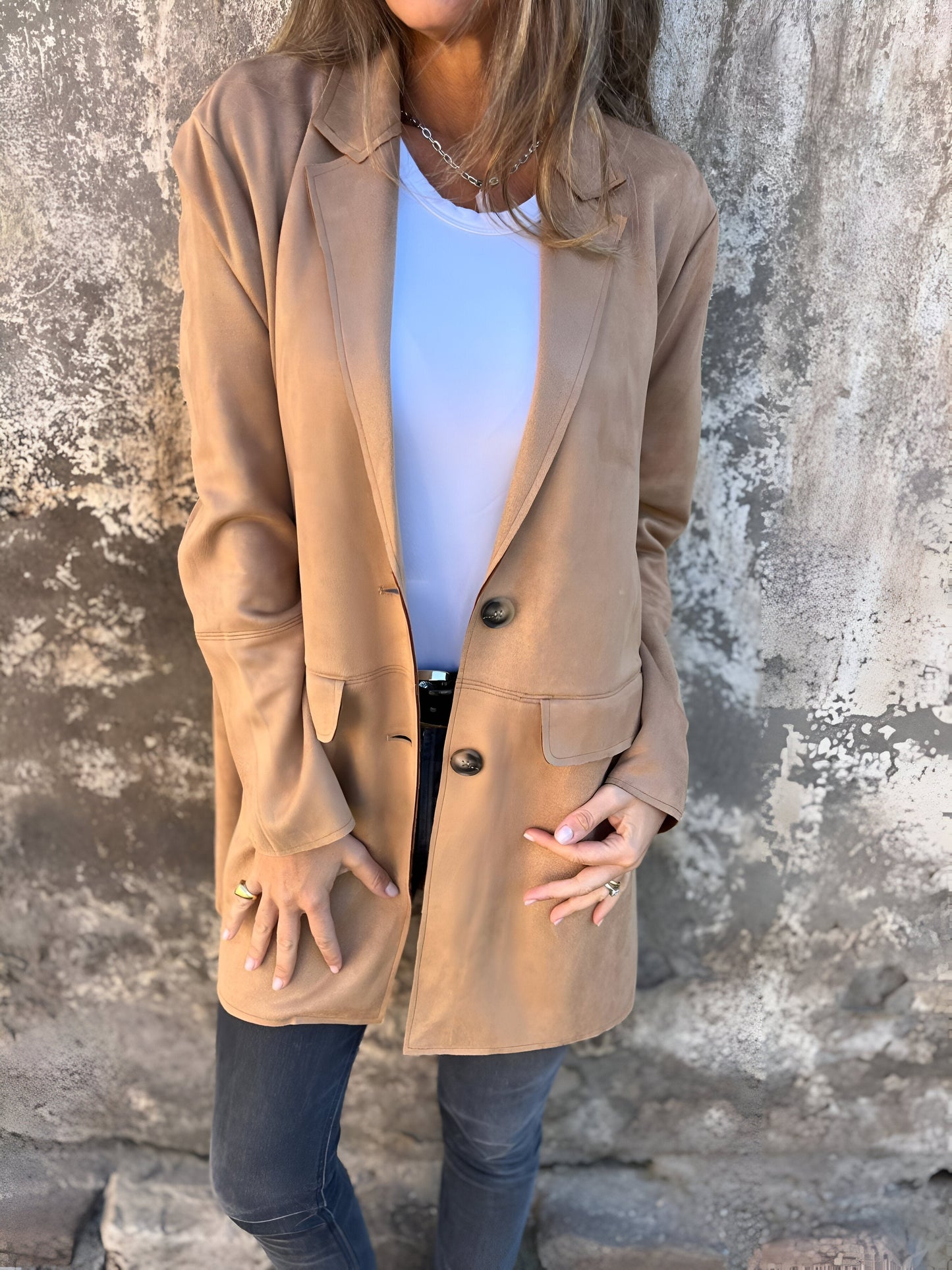 Out-Shine | Classic Mid-Length Lapel Jacket