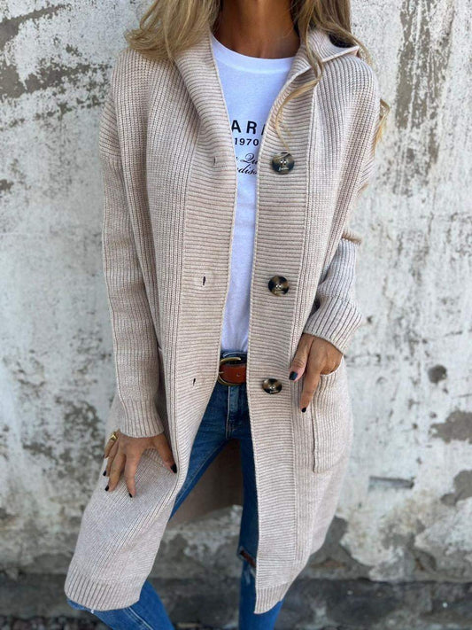 Out-Shine | Long Knit Cardigan With Hood