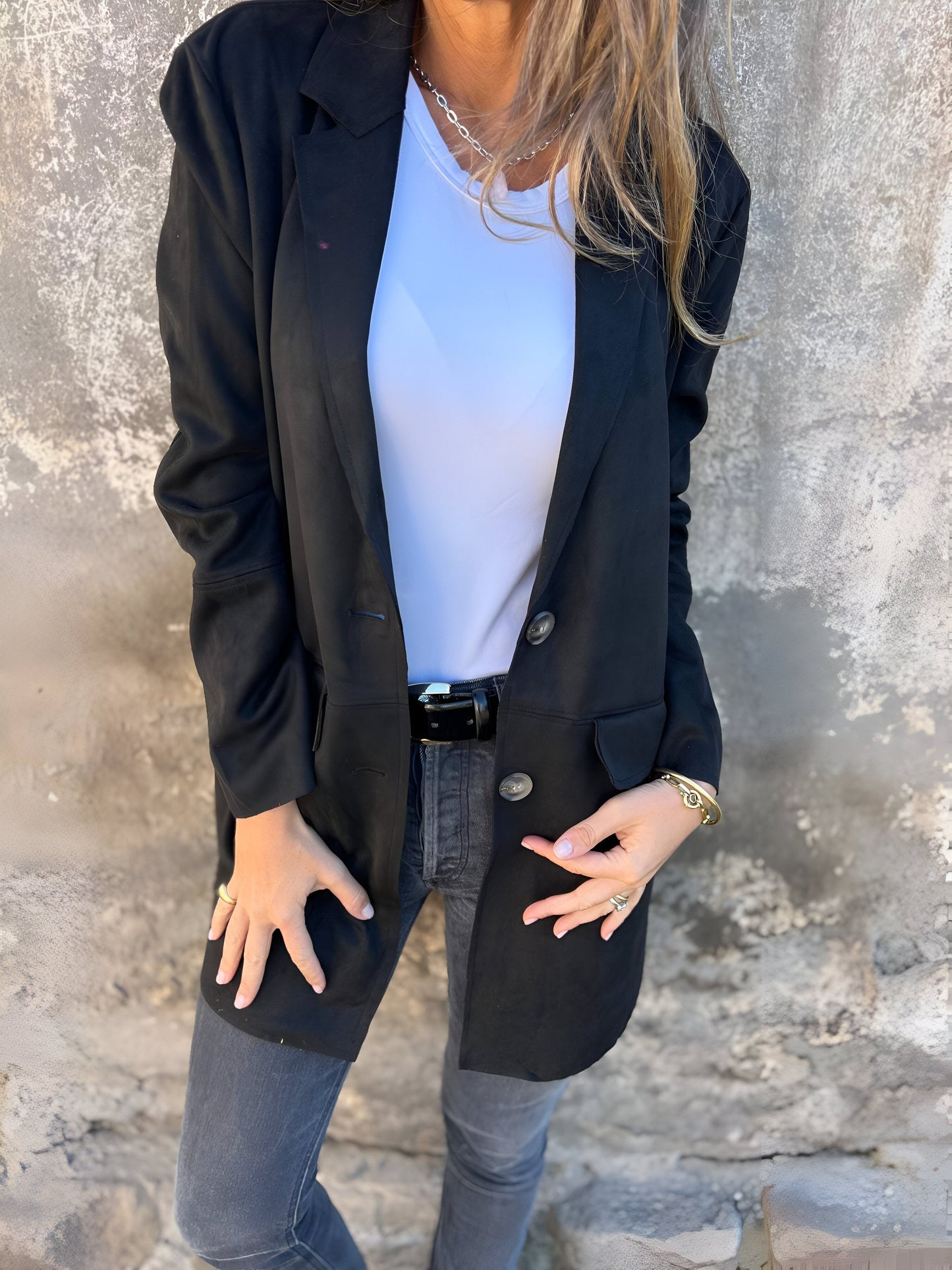 Out-Shine | Classic Mid-Length Lapel Jacket