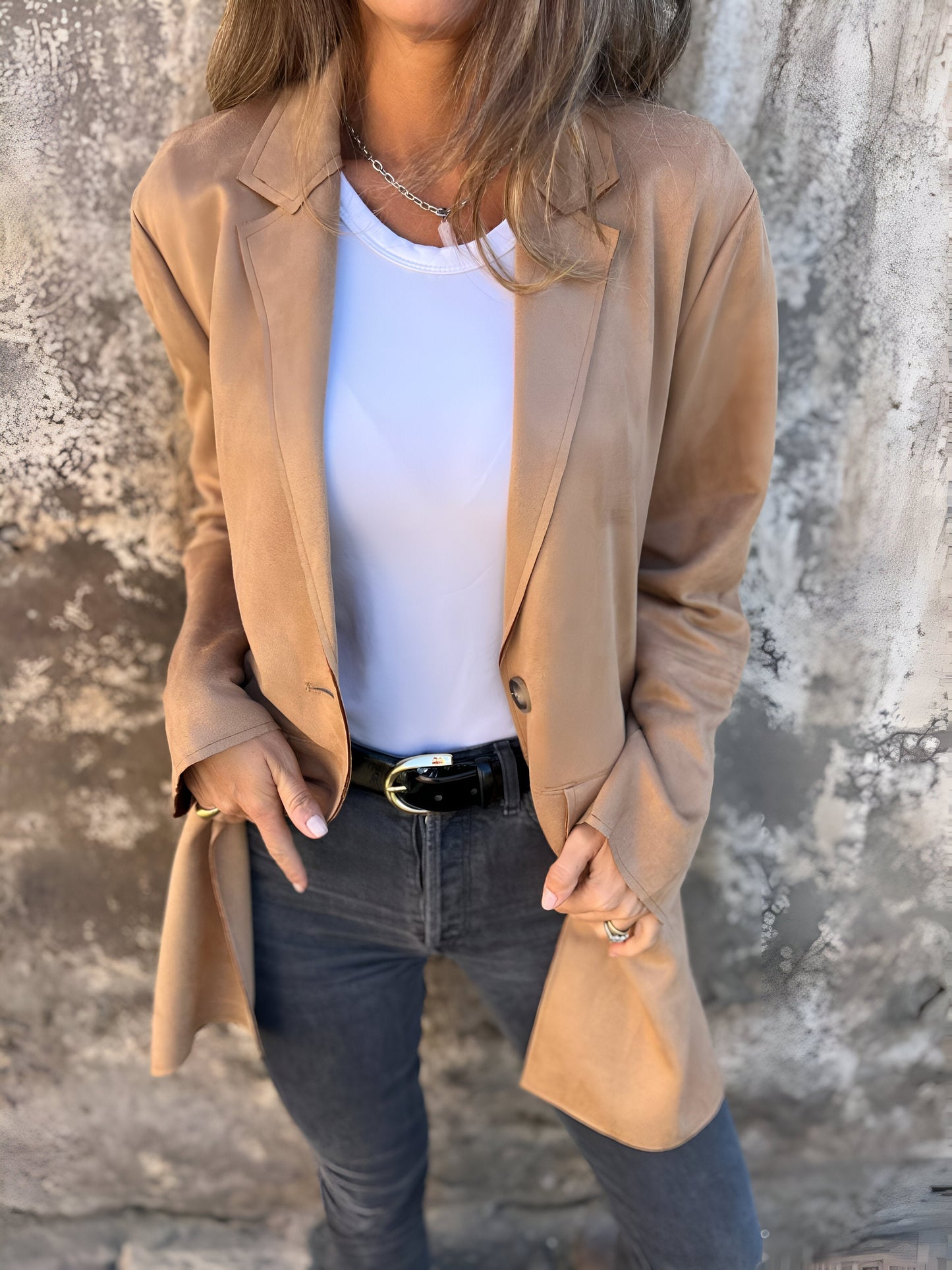 Out-Shine | Classic Mid-Length Lapel Jacket