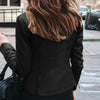 Out-Shine | Simple leather jacket with zipper for women