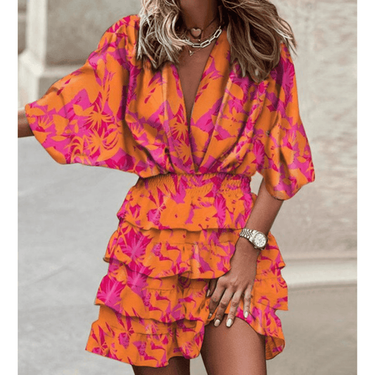 Out-Shine | Mini Folding Summer Dress with Flowers