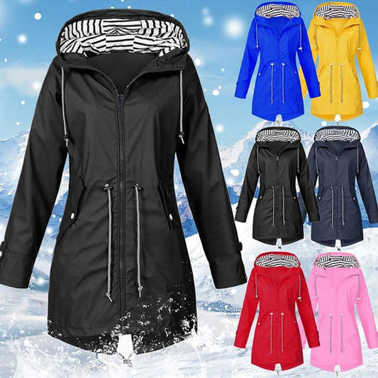 Out-Shine | Long Waterproof Rain Jacket for Women