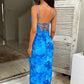 Out-Shine | Blue Floral Maxi Dress