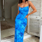 Out-Shine | Blue Floral Maxi Dress