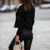 Out-Shine | Stylish biker jacket with zipper detail for women