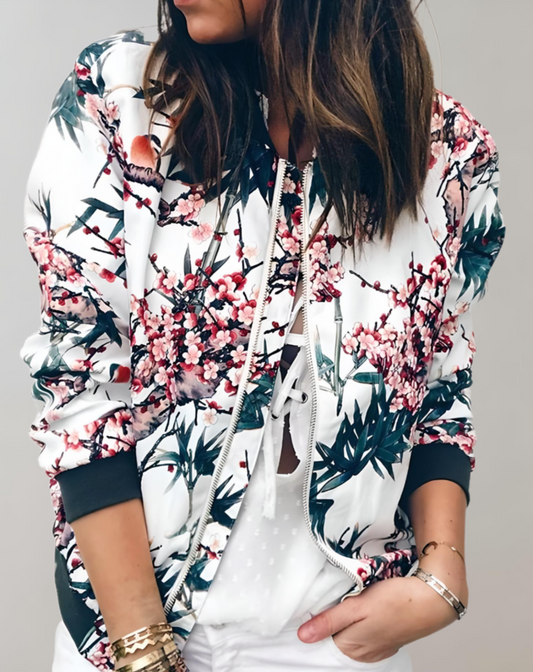 Out-Shine | Floral Bomber Jacket