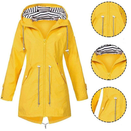 Out-Shine | Long Waterproof Rain Jacket for Women
