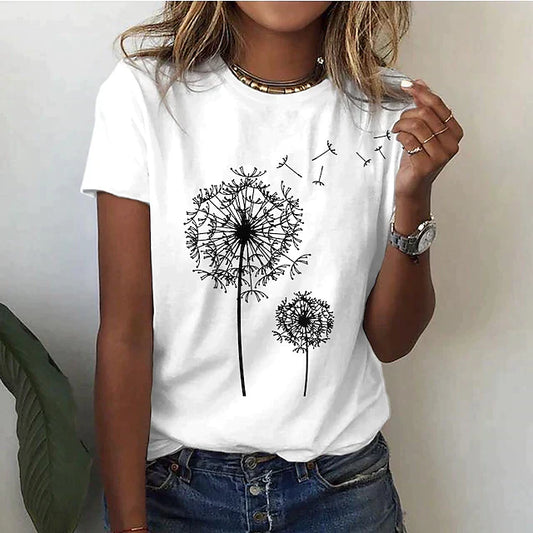 Out-Shine | Black dandelion shirt