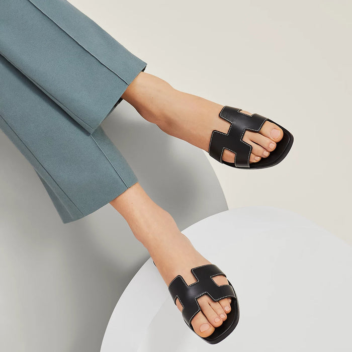Out-Shine | Trendy H Profile Sandals In Leather