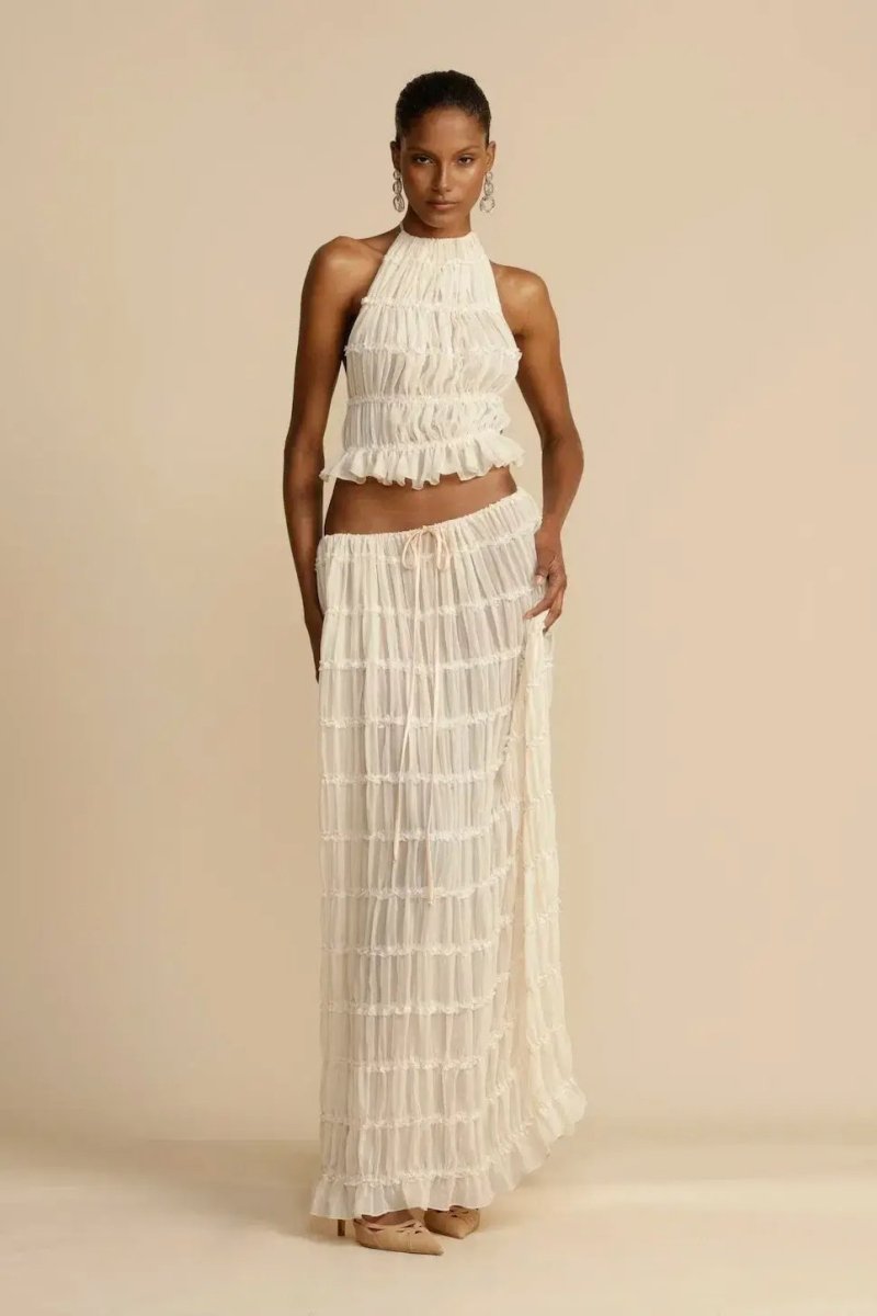 Out-Shine | Amen Backless Top and Long Skirt Set Stylish