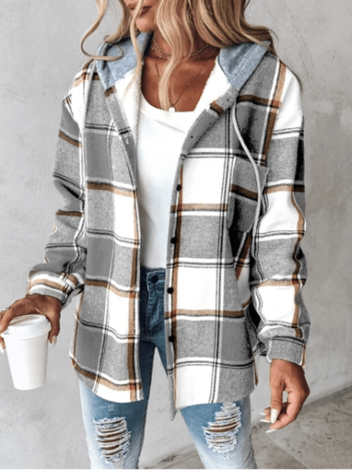 Out-Shine | Casual Flannel Hooded Sweatshirt