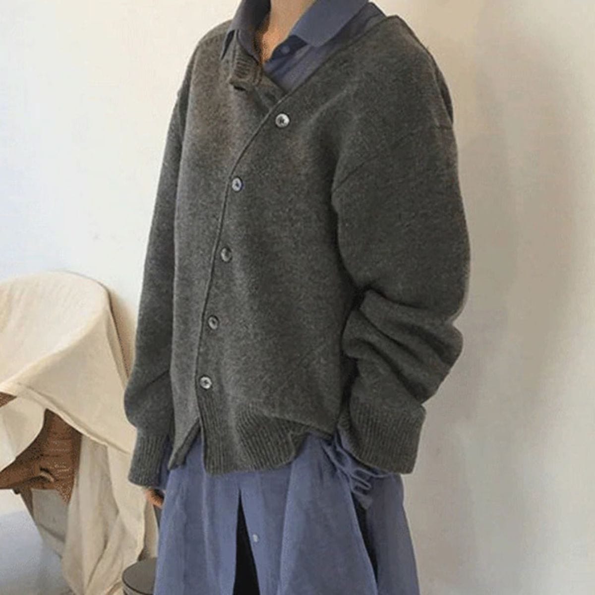 Out-Shine | Comfortable Cashmere Jacket with Button Details