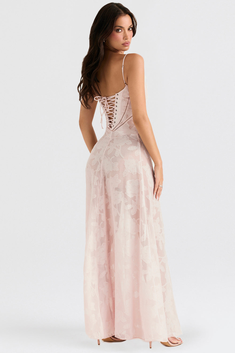 Out-Shine | Maxi Dress With Floral Lace