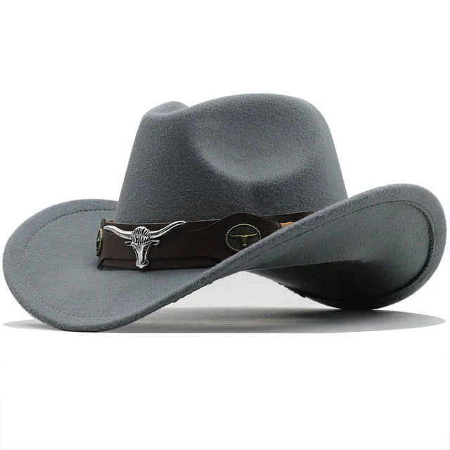 Out-Shine | Western style felt hat with bull strap