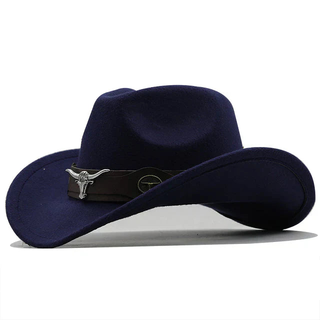 Out-Shine | Western style felt hat with bull strap