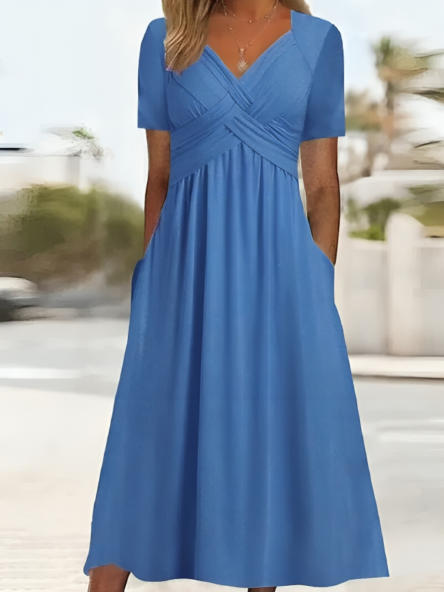 Out-Shine | Casual Dress with V-Neck