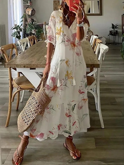 Deslumbra | Elegante vestido boho con cobertura para el abdomen