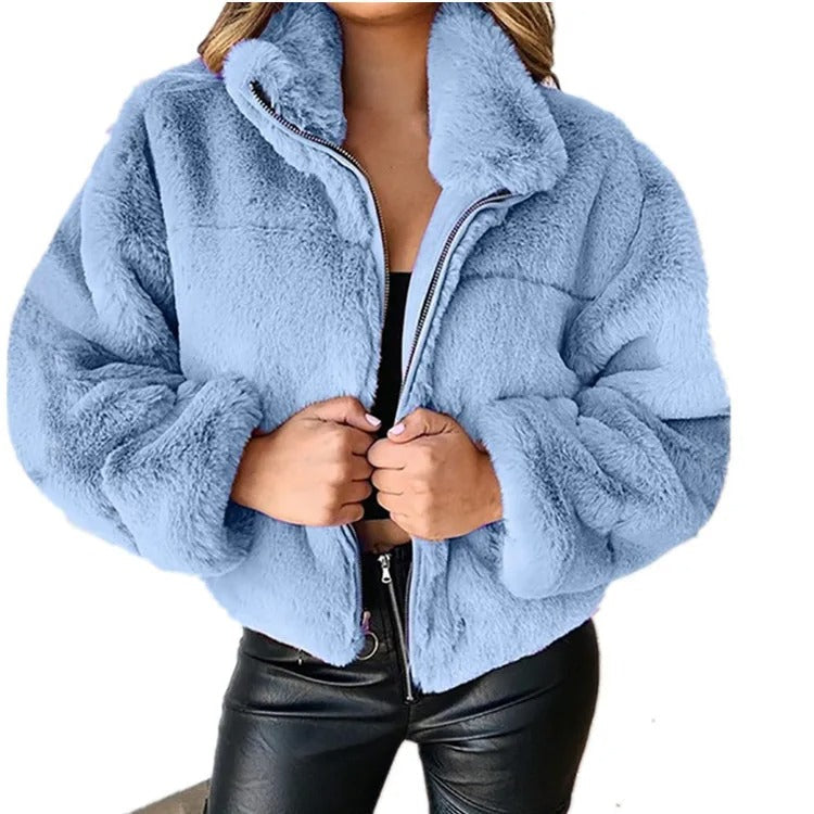 Out-Shine | Stylish Faux Fur Short Jacket for Women