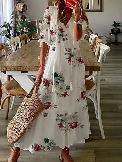 Deslumbra | Elegante vestido boho con cobertura para el abdomen