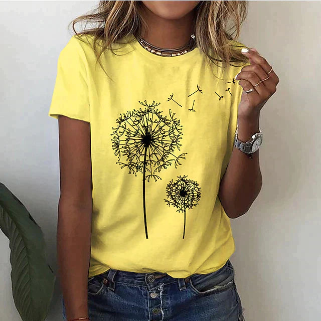 Out-Shine | Black dandelion shirt