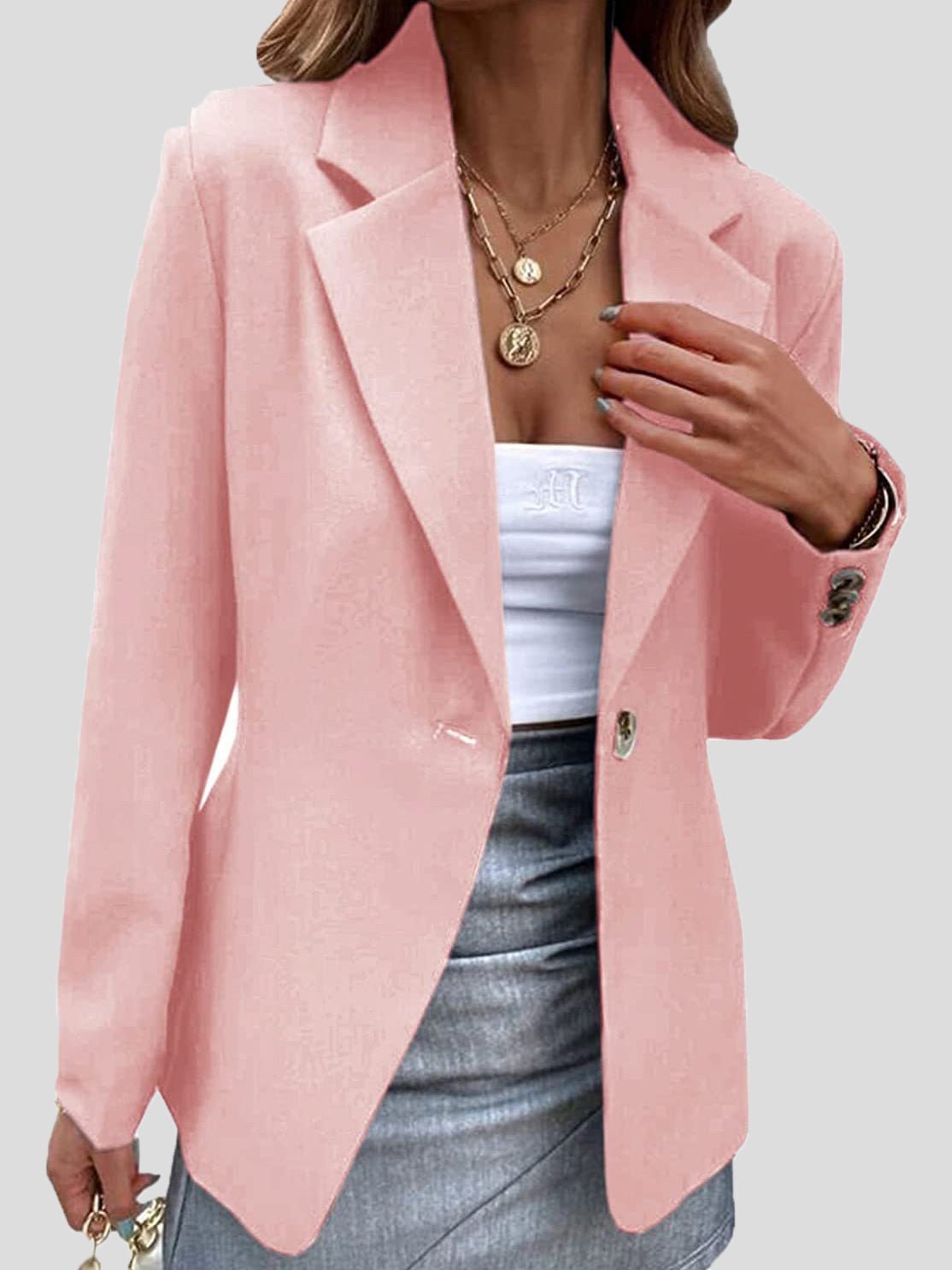 Out-Shine | Women's Blazers Single Lapel One - Button Blazer