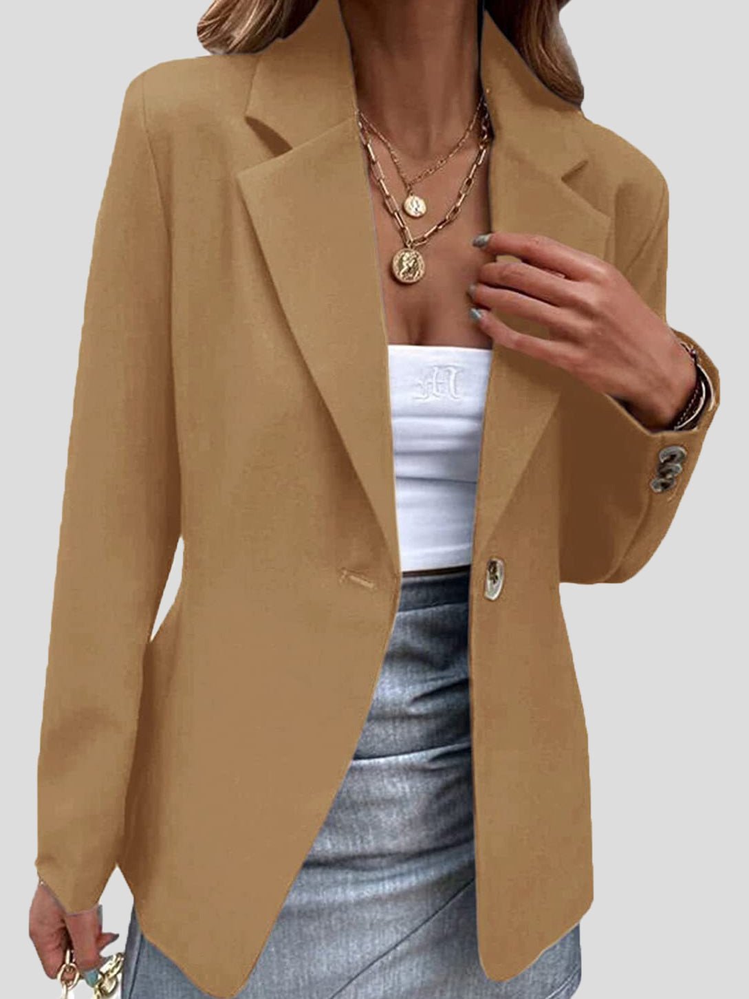 Out-Shine | Women's Blazers Single Lapel One - Button Blazer