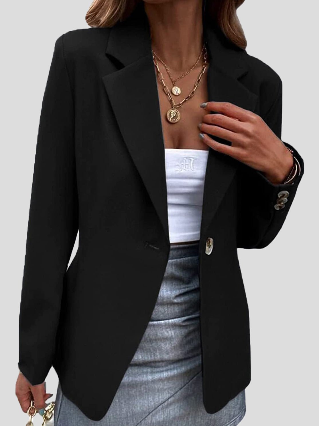 Out-Shine | Women's Blazers Single Lapel One - Button Blazer
